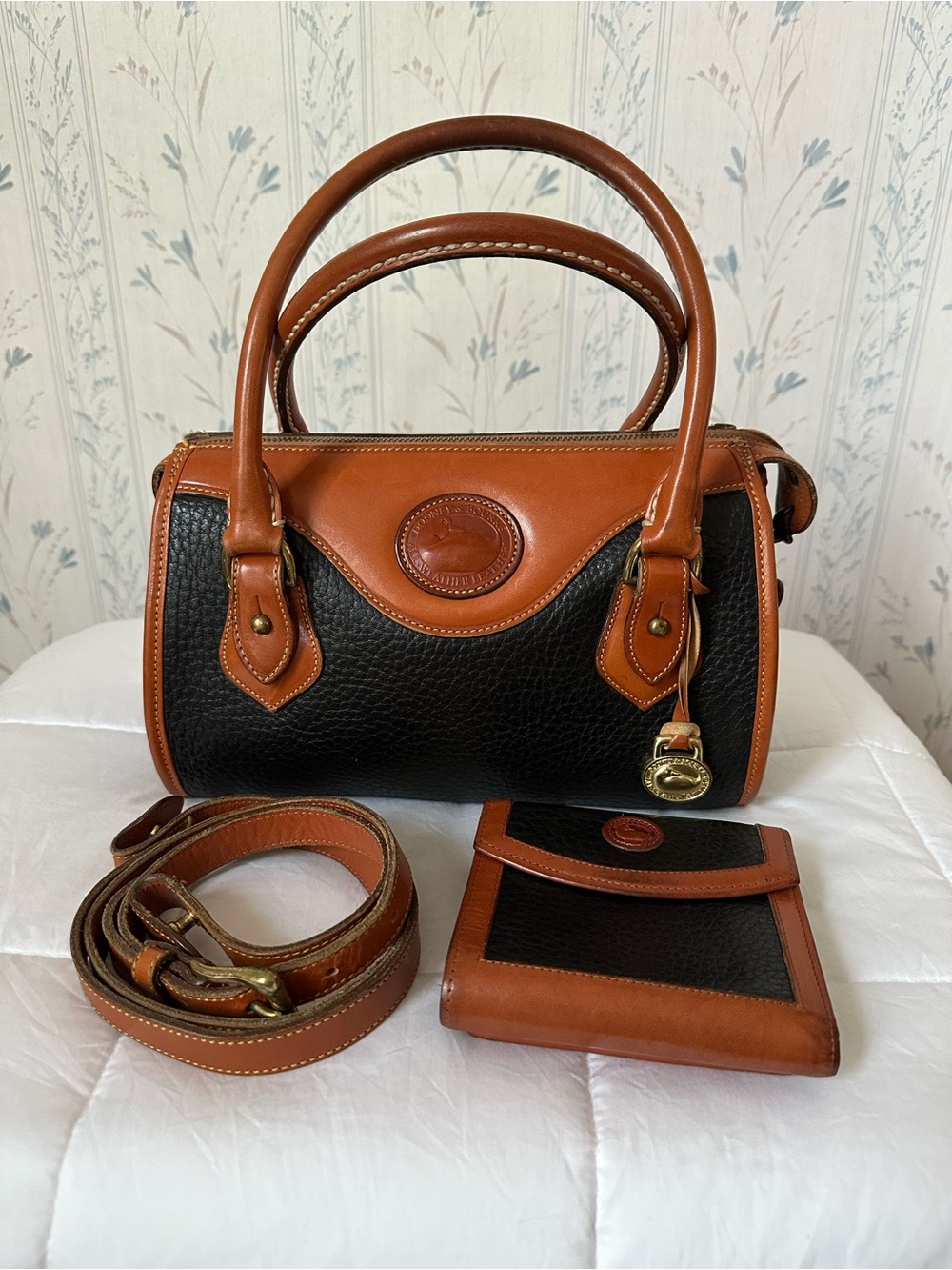 Dooney & Bourke Vintage Leather Satchel with Wallet